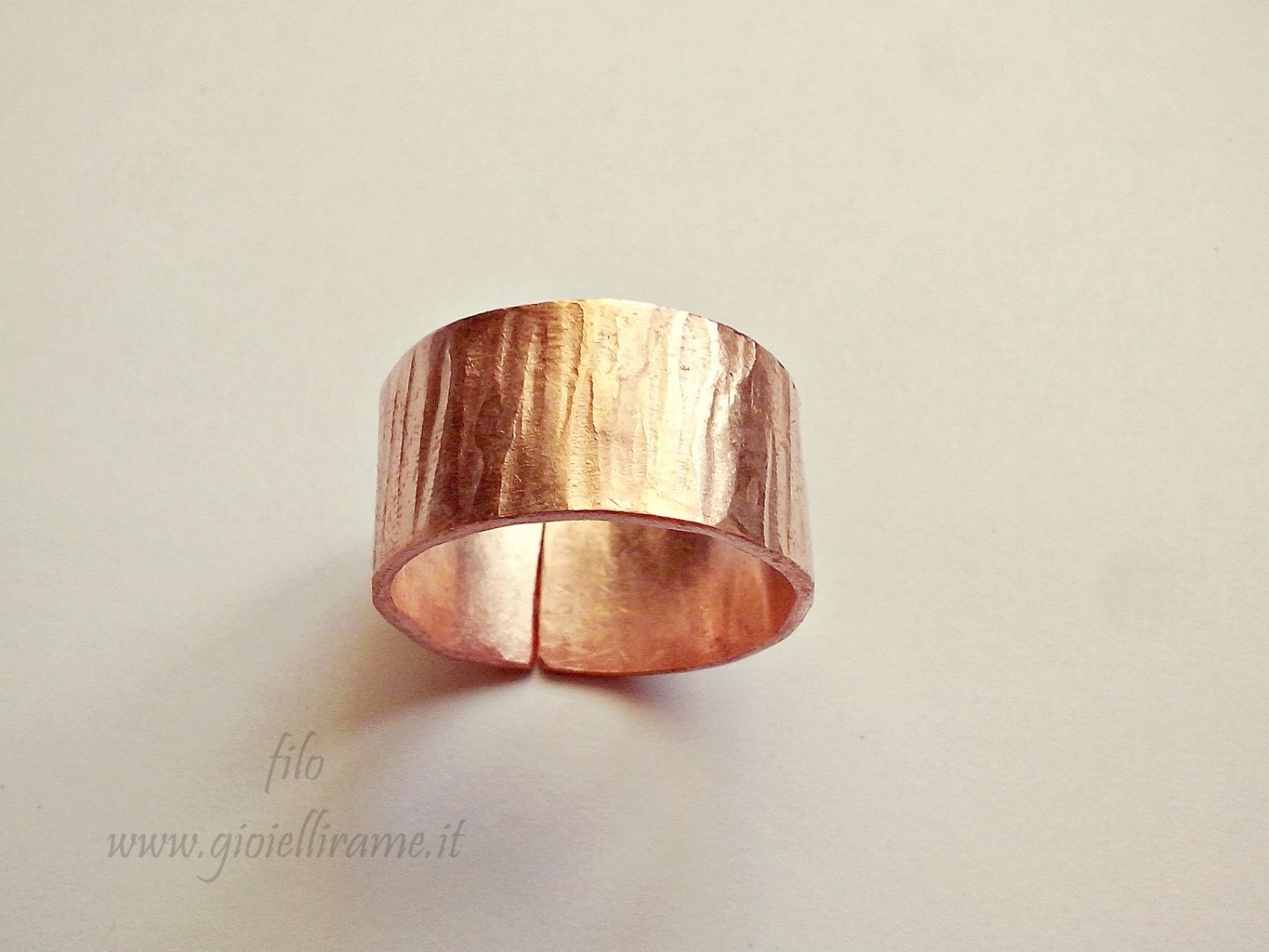 Anello con incisione EDD Gioielli in rame